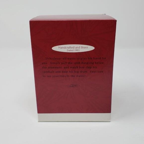 1993 Hallmark One-Elf Marching Band Handcrafted Brass Keepsake Holiday Ornament - Picture 2 of 13